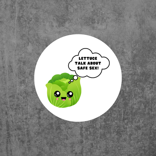 Lettuce Talk About Safe Sex Decal