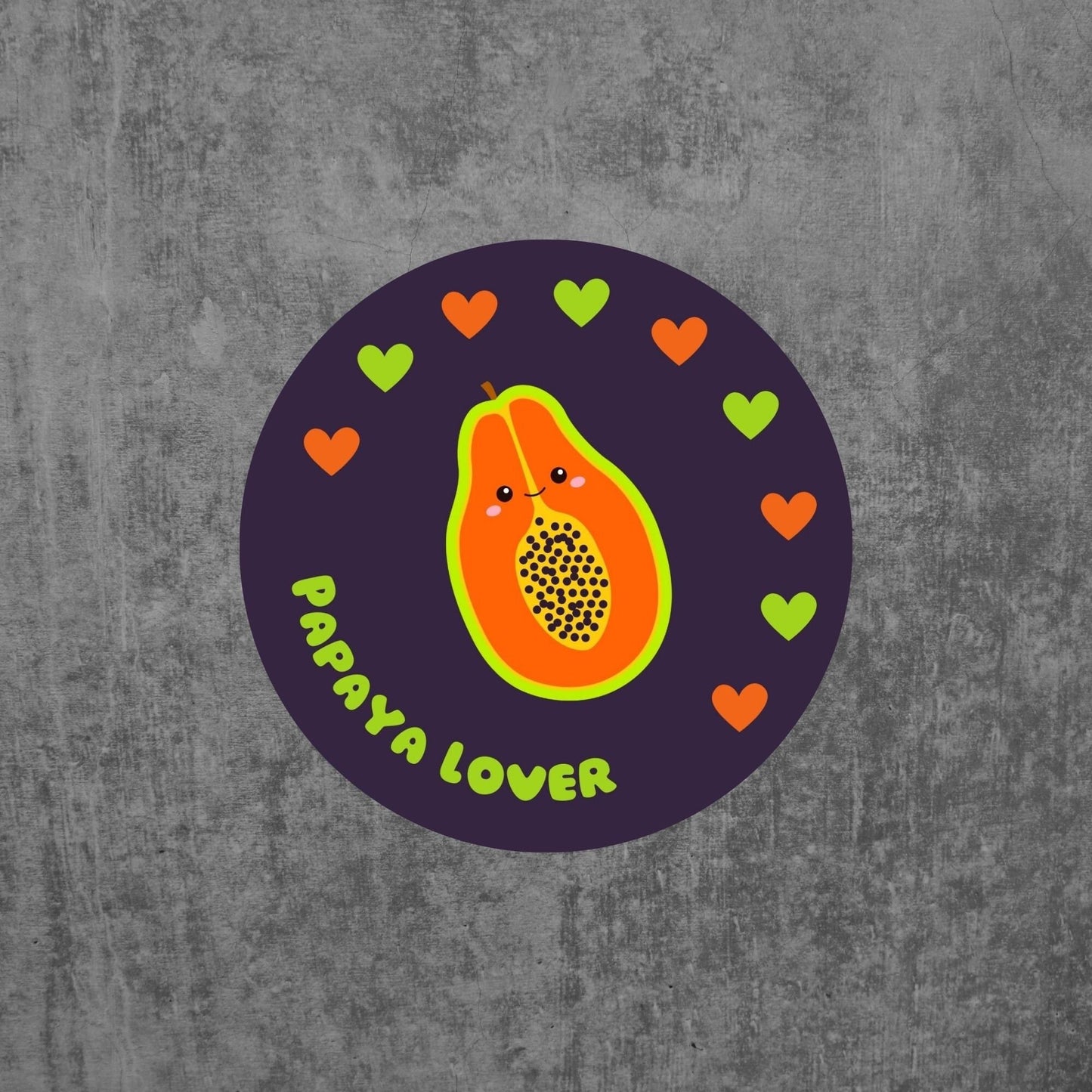 Papaya Lover Vinyl Sticker Decal