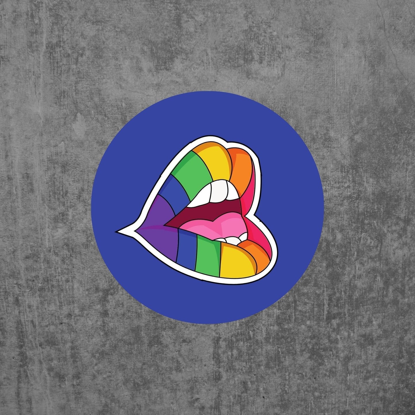 Speaking Pride Lips Vinyl Sticker Decal